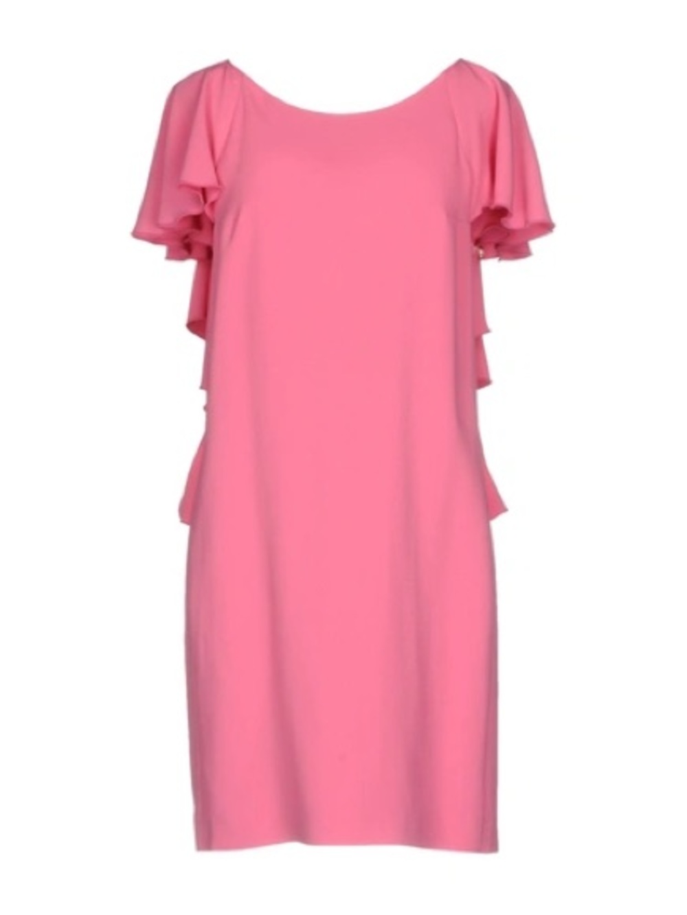 Dondup Pink Ruffle-Trim Mini Dress